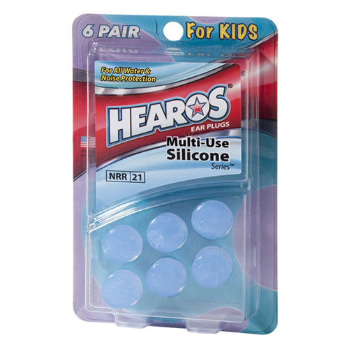 Multi-Use Silicone Ear Plugs, 6 Pair, Child - HEAROS