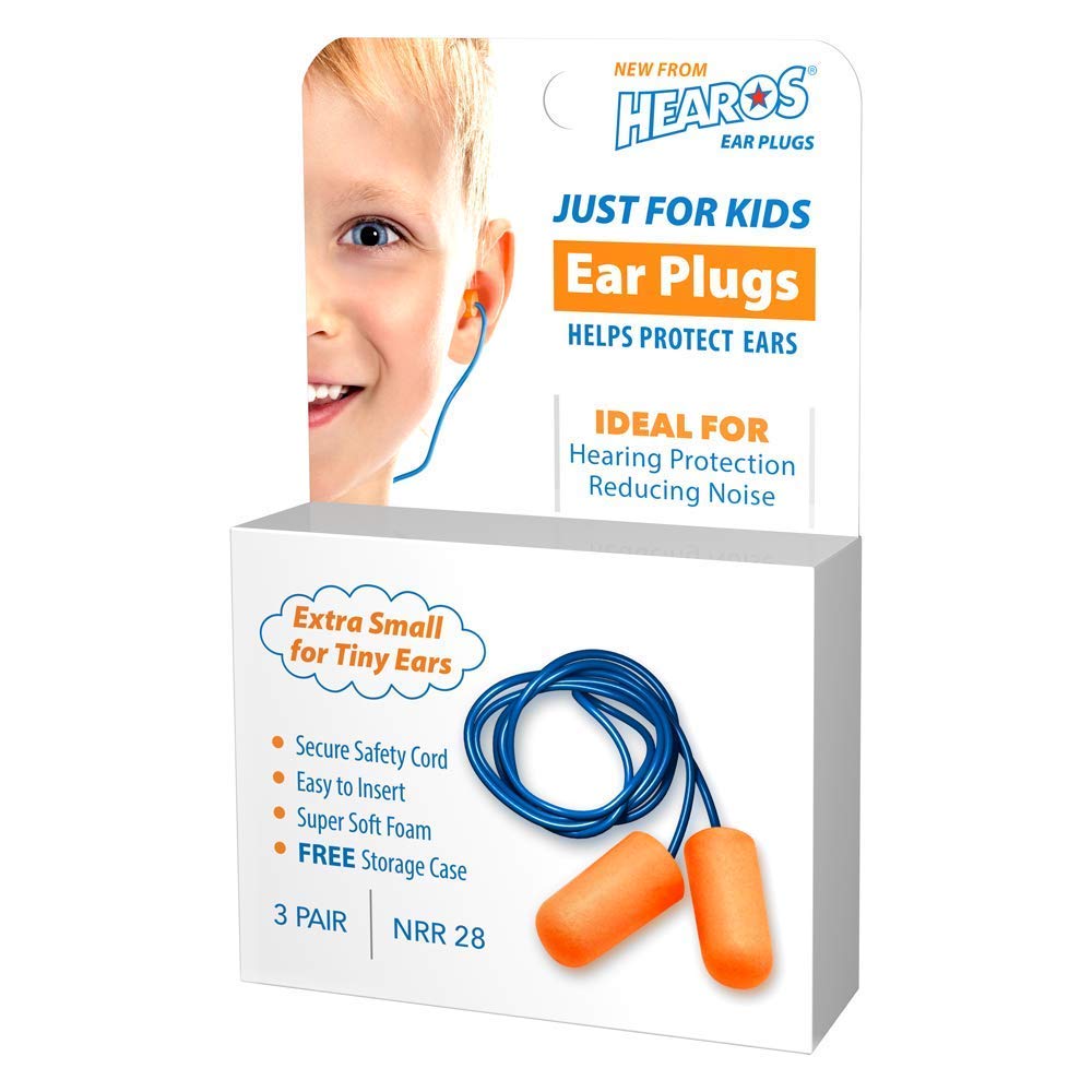HEAROS Just for Kids NRR 28 Noise Cancelling Ear Plugs, Extra Small Co