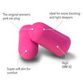 Sleep Pretty in Pink Foam Ear Plugs NRR 32 Hearing (snoring) Protection - HEAROS